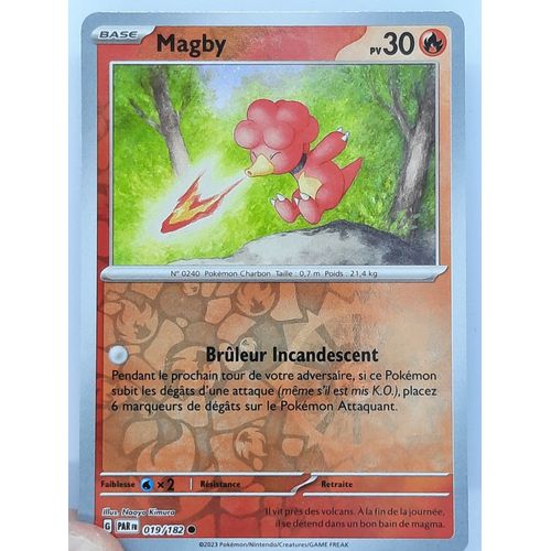 Magby Reverse - Pokémon - Set Faille Paradoxe - 019/182 - Ev04 - Française