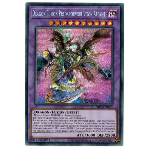 Dragon Fusion Predapouvoir Venin Affame Mp23 Fr081 Secret Rare