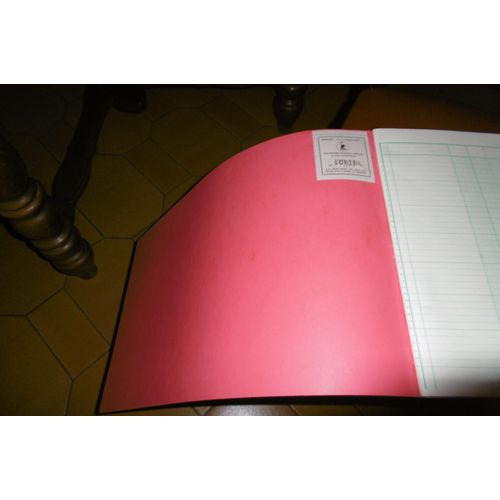 Le Conquerant Registre 18 Colonnes Par Pages 49.5x31.5cm N° 106180 Rouge