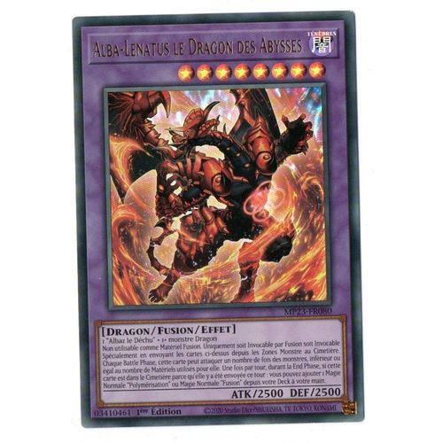 Alba Lenatus Le Dragon Des Abysses Mp23-Fr080 Ultra Rare Carte Yu-Gi-Oh Konami