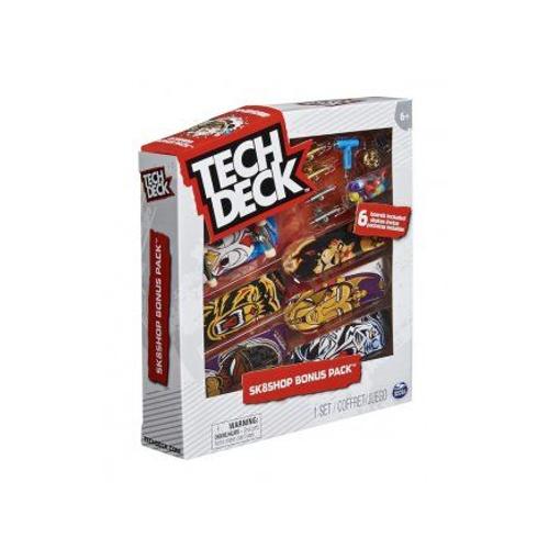 Coffret Atelier Tech Deck Mini Skate : 6 Finger Skates Finesse 96 Mm + Accessoires - Set Skateboard A Doigts Et Carte Tigre