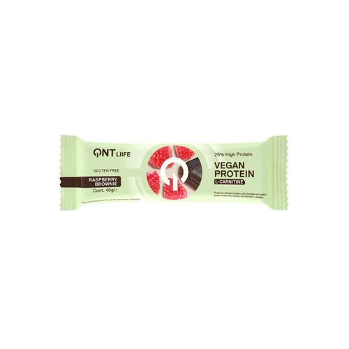 Vegan Protein Bar 25% L-Carnitine (40g)|Brownie Framboise| Barres Vegan|Qnt 