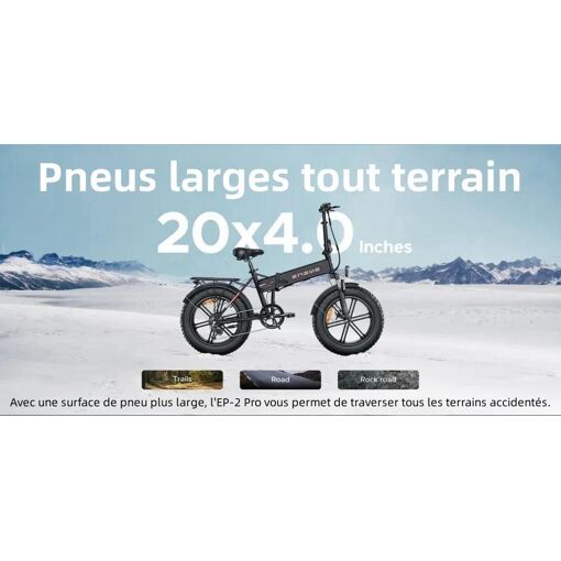 Vélo électrique ENGWE EP-2 PRO 750W - 60KM autonomie - Freins à disque