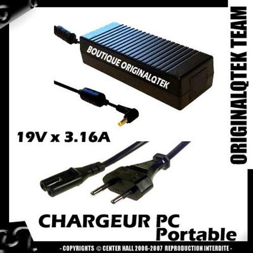 CHARGEUR ALIMENTATION PC PORTABLE Acer TravelMate: 730, 732, 734, 735 Series, 19V 3.16A