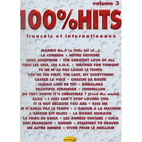 100% Hits Piano,  Chant,  Guitare / Piano,  Vocal,  Guitar / Piano,  Voce,  Chitarra / Piano,  Canto,  Guitarra Volume 3