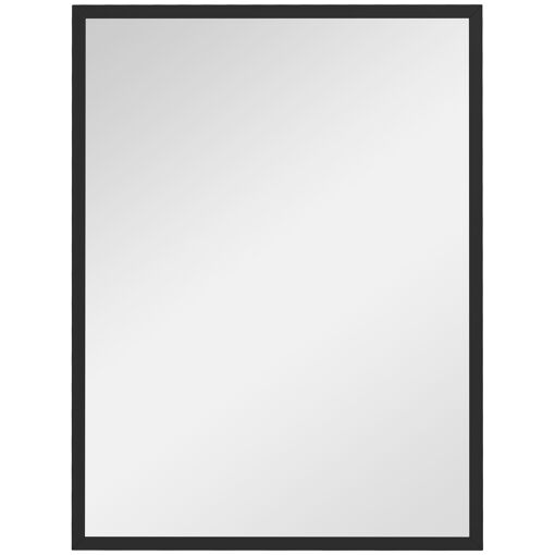 Miroir mural rectangulaire dim. 60L x 80H cm MDF noir - 9