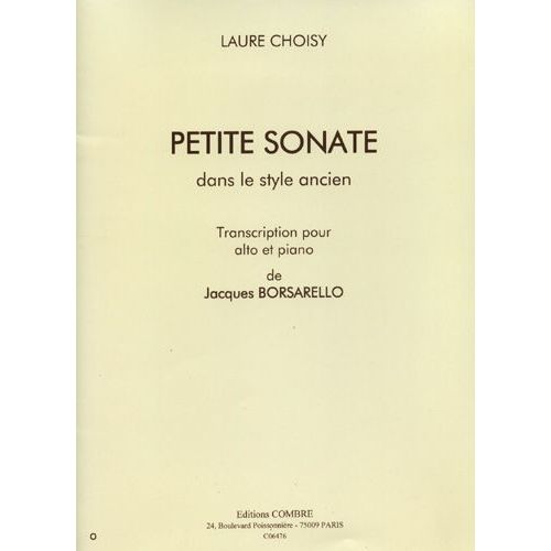 Petite Sonate Dans Le Style Ancien Alto Et Piano
