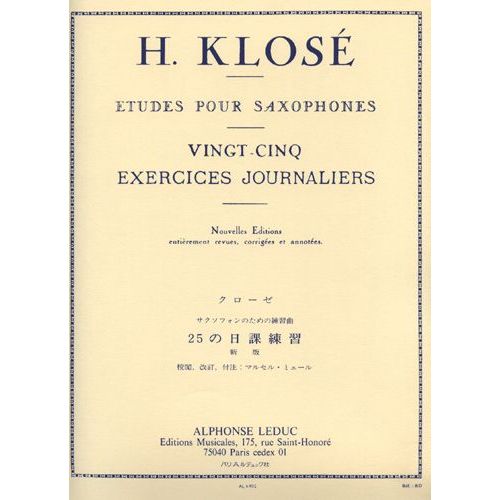 25 Exercices Journaliers Saxophone