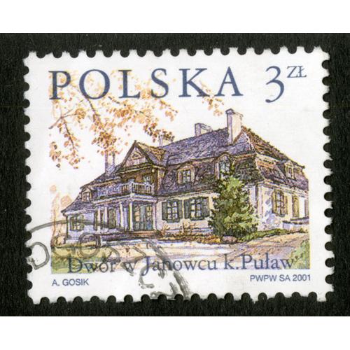 Timbre Oblitéré Polska, Dwór W Janowcu K. Pulaw, 2001, 3 Zl