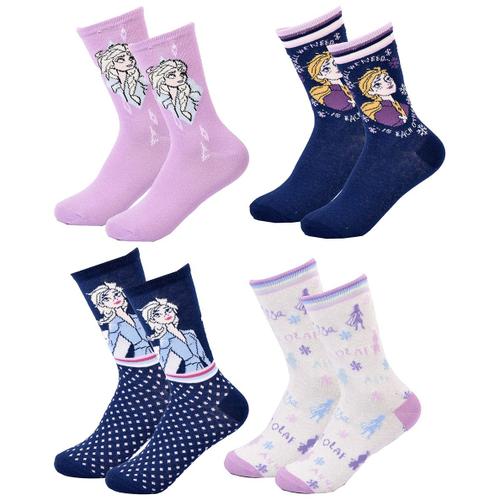 Chaussettes Pack Fille La Reine Des Neiges Pack De 4 Paires 7647