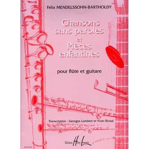 Chansons Sans Paroles Et Pièces Enfantines Flûte Et Guitare
