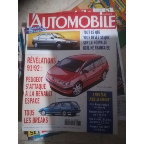 L Automobile Magazine 536 De 1991 Clio 1.4rt Auto,Citroen Zx,Porsche 928 S4,Mercedes 500e,Lotus Elan,Fiat Panda 1000s,Uno 45,Clio 1.7rt,Renault 19 Gts,Ford Escort 1.6i Ghia,Sierra 2.0 Clx,Peugeot 405