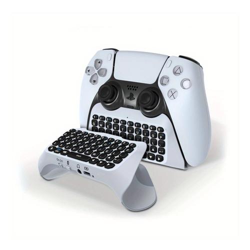 PS5 Mini Gamepad Clavier Sans Fil avec Haut-parleur Intégré et Prise Audio pour Messagerie et Chat en Direct sur Playstation 5
