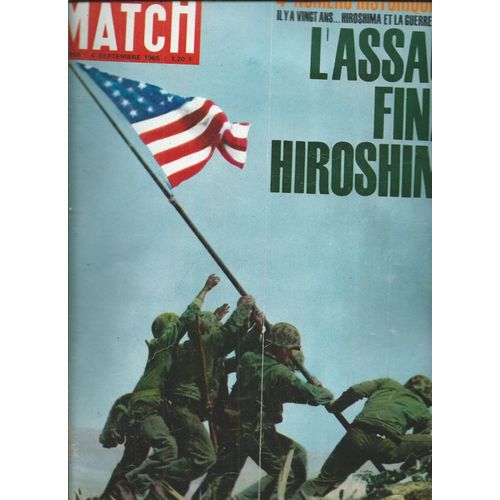 Paris Match 04/09/1965 L'assaut Final Hiroshima : Le Général Arisue, Le Général Tibbets. Le Corbusier, Dali, Ingrid Finger, John Wayne, Kirk Douglas, Yul Brynner, Senta Berger, Les Beatles,