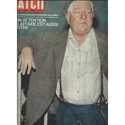 Paris Match 11/08/1962 Jean Gabin, Marilyn Monroe, Bernard Et Annabel Buffet, André Claveau, Jules Romain, Georges Marchal, Yves Saint-Laurent, Zizi Jeanmaire, Sean Flynn, Teilhard De Chardin, Algérie