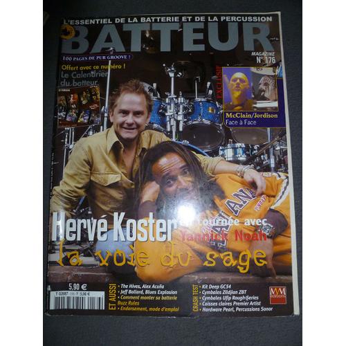 Batteur Magazine N°176, Hervé Koster, Jeff Ballard, The Hives, Alex Cuna