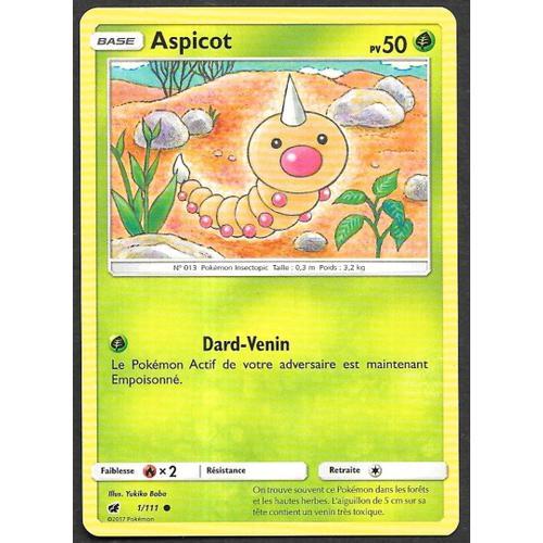 Carte Pokémon Aspicot 1/111 - Invasion Carmin (Vf)