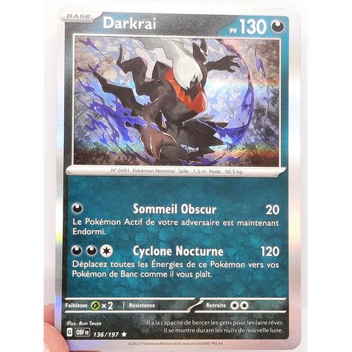 Darkrai Holo - Pokémon - Set Flammes Obsidiennes - 136/197 - Ev03 - Française