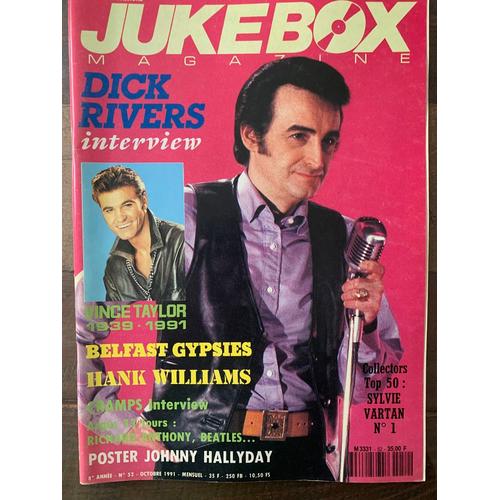 Jukebox 52 1991 10 - Dick Rivers Vince Taylor Cramps Belfast Gypsies Hank Williams - Poster Johnny - 84 Pages