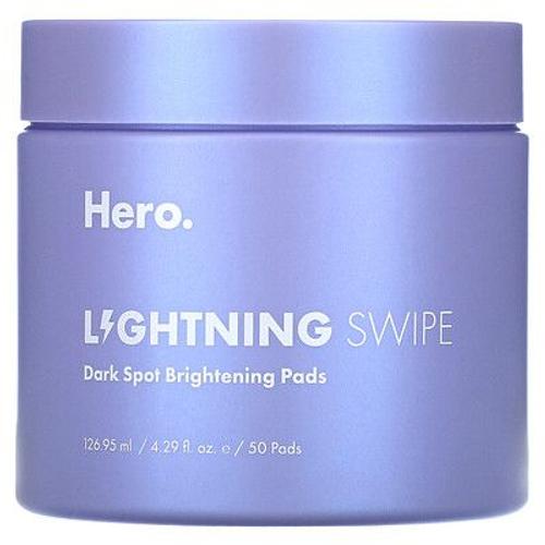 Hero Cosmetics Lightning Swipe, Disques Éclaircissants Pour Les Taches Brunes, 50 Disques 