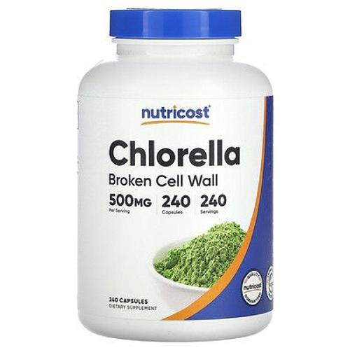 Nutricost Chlorelle, 500 Mg, 240 Capsules 