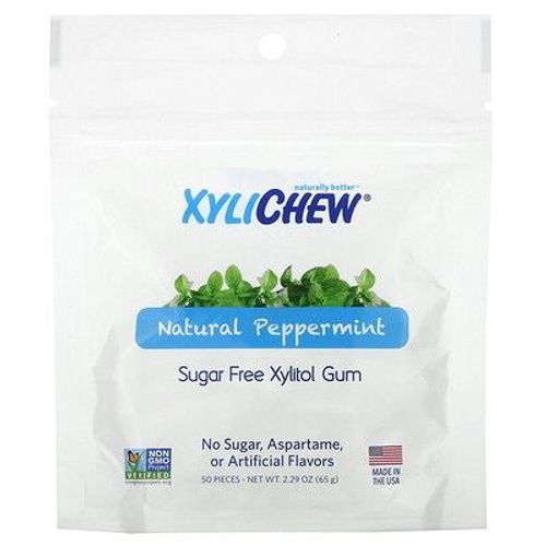 Xylident Chewing-Gum Sans Sucre Au Xylitol, Menthe Poivrée Naturelle, 50 Pièces, 65 G