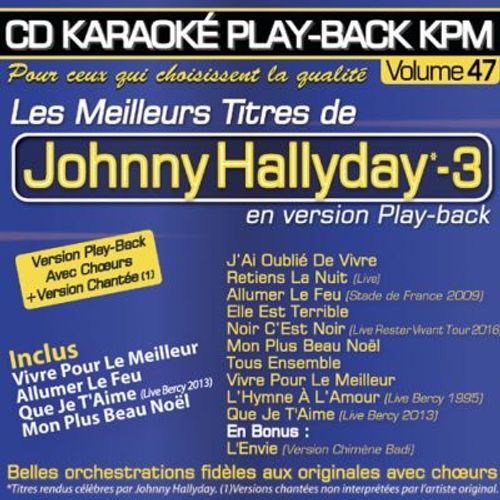 Cd Karaoke Play Back Kpm Vol 47 Johnny Hallyday Vol 03