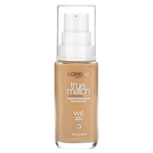L'oréal True Match, Fond De Teint Super Facile À Mélanger, W6, Médium Chaud, 30 Ml 