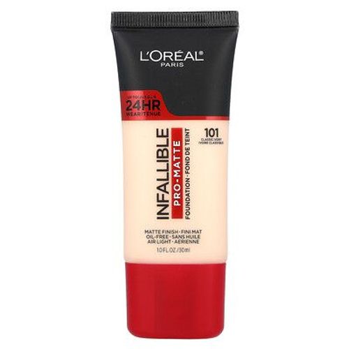 L'oréal Fond De Teint Pro-Matte Infaillible, 101 Ivoire Classique, 30 Ml 
