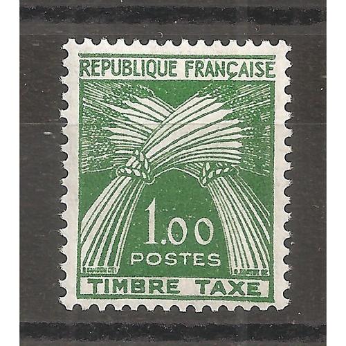 Taxe 94 (1960) Timbre Taxe 1f00 Vert N** (Cote 60e) (6708)