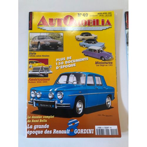 Automobilia 49 - Renault 8 Gordini + Autres Thèmes