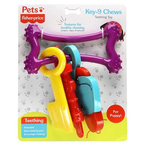 Fisher-Price Animaux De Compagnie, Key-9, Jouet De Dentition, Pour Chiot, 1 Jouet À Mâcher