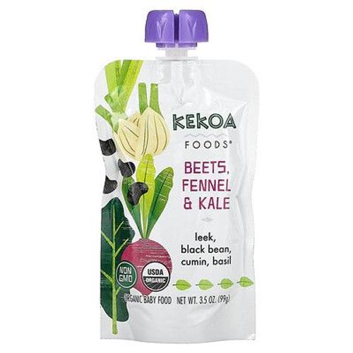Kekoa Aliments Biologiques Pour Bébés, Betteraves, Fenouil Et Chou Frisé, 99 G