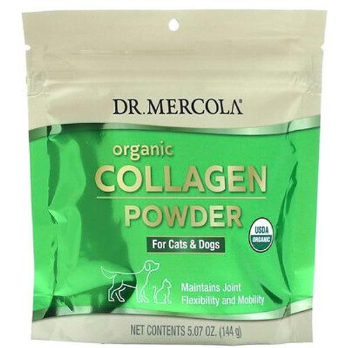 Dr. Mercola Poudre De Collagène Biologique, Pour Chats Et Chiens, 144 G