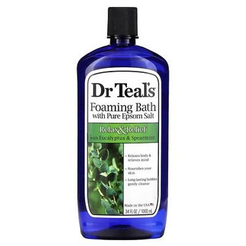 Dr. Teals Bain Moussant Au Sel D'epsom Pur, À L'eucalyptus Et À La Menthe Verte, 1000 Ml 