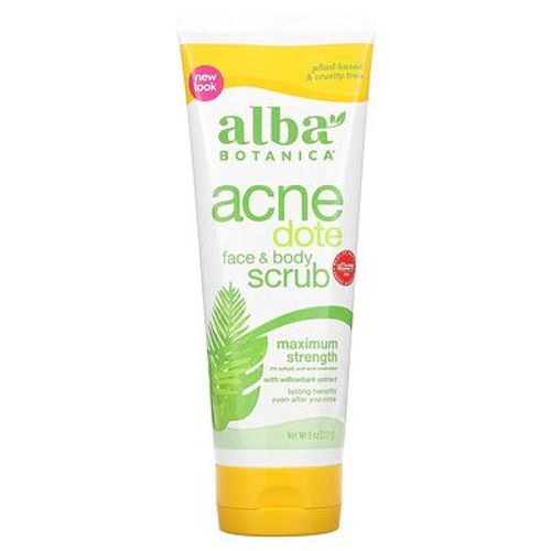 Alba Botanica Acne Dote, Gommage Visage & Corps, Sans Huile, 227 G 