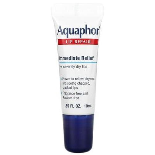 Aquaphor Baume À Lèvres Réparateur, Soulagement Immédiat, Sans Parfum, 10 Ml. 