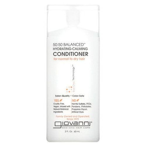 Giovanni 50:50 Balanced, Après-Shampooing Hydratant Et Apaisant, Pour Cheveux Normaux À Secs, 60 Ml 