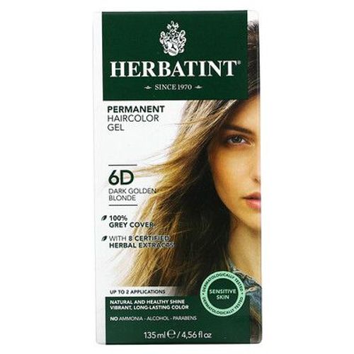 Herbatint Gel De Coloration Coiffant Permanent, 6d, Couleur Châtain Clair, 135 Ml (4.56 Fl Oz) 