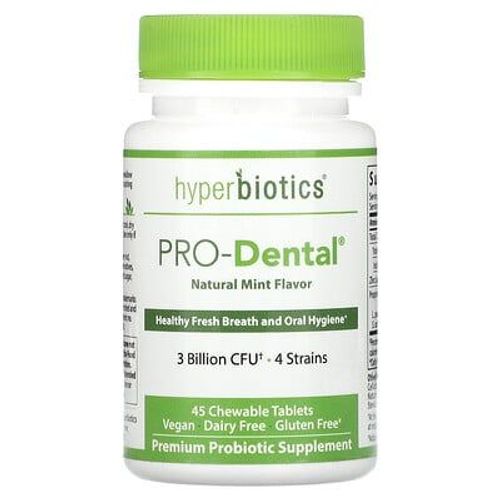 Hyperbiotics Pro-Dental, Menthe Naturelle, 3 Milliards D'ufc, 45 Comprimés À Croquer 
