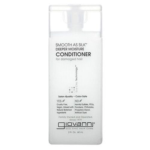 Giovanni Smooth As Silk, Après-Shampooing Hydratant En Profondeur, Pour Cheveux Abîmés, 60 Ml 
