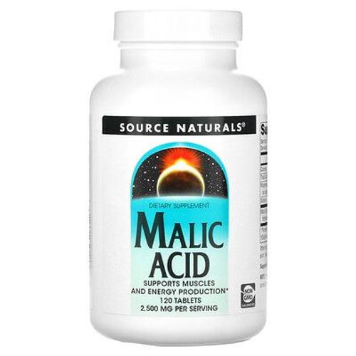 Source Naturals Acide Malique, 2500 Mg, 120 Comprimés 