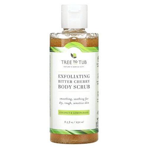 Tree To Tub Gommage Exfoliant Pour Le Corps À La Cerise Aigre, Noix De Coco Et Lemongrass, 250 Ml 