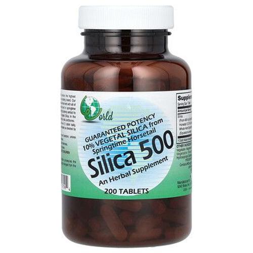 World Organic Silice 500, 200 Comprimés 