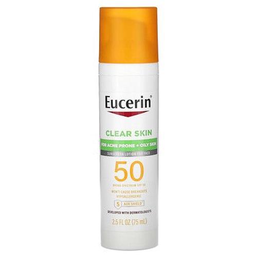 Eucerin Clear Skin, Lotion Écran Solaire Légère Pour Le Visage, Fps 50, Sans Parfum, 75 Ml 