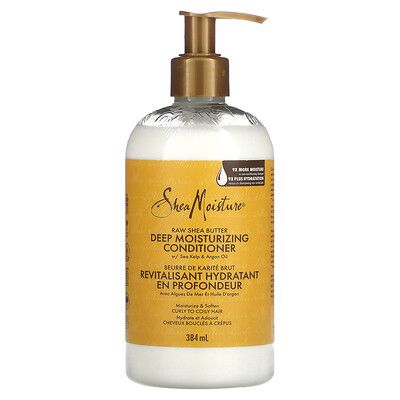 Sheamoisture Après-Shampooing Hydratant En Profondeur, Cheveux Bouclés À Frisés, Beurre De Karité Brut, 384 Ml 