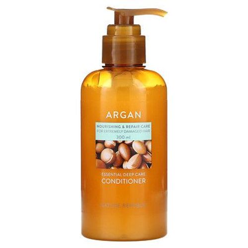 Nature Republic Argan Essential Deep Care, Après-Shampooing, Pour Cheveux Extrêmement Abîmés, 300 Ml 
