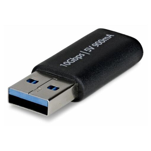 StarTech.com Adaptateur USB-A vers USB-C, Convertisseur USB-A Mâle vers USB-C Femelle, USB 10Gbps, 5V 900mA, Adaptateur USB vers USB-C pour Chargeurs/