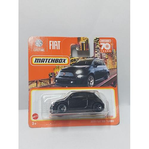 Miniature Metal Matchbox 2019 Fiat 500 Turbo N.16/100 Serie 2023 70years Neuf Blister