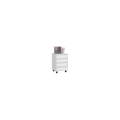 HOMCOM - Caisson de bureau - MDF - 46x40x65cm - Blanc